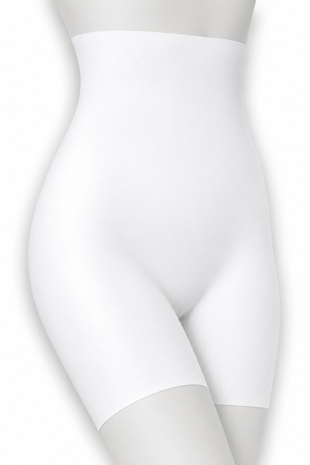 Laser Cut 1 Size Reducing Long Waist and Long Leg Corset Shorts Pw-715