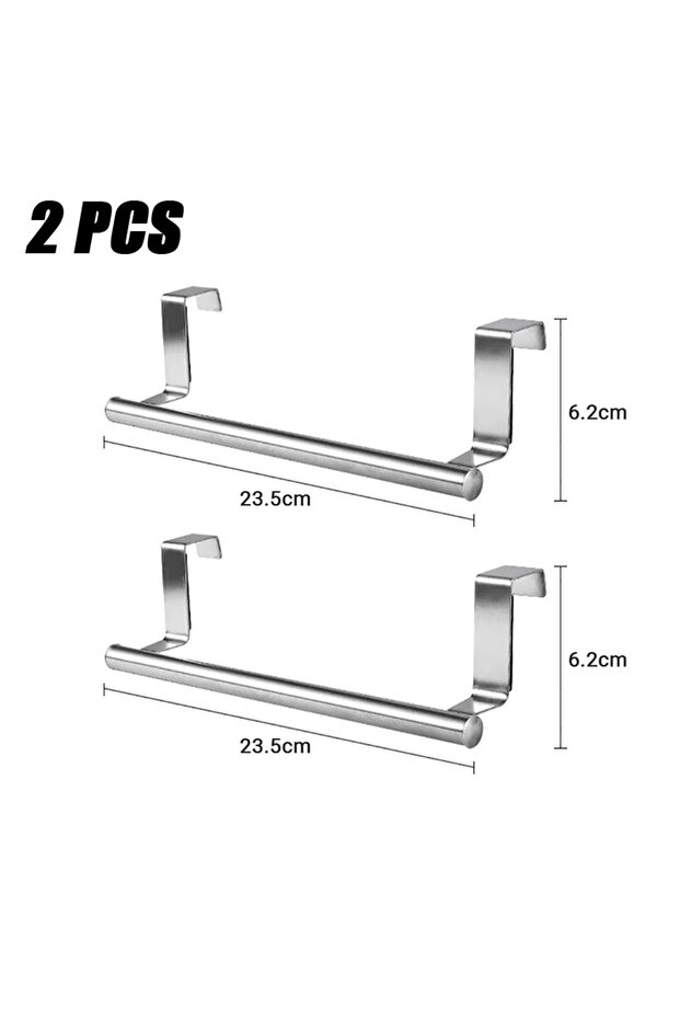 23.5cm 2PCS 1/2 PCS Stainless Steel Towel Bar Cabinet Door Towel Hanging Bar Stainless Steel Bathroo