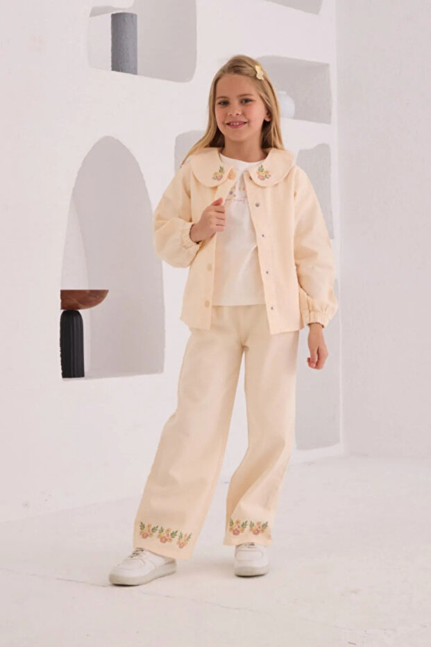 4-8 Years Stephanie Girl's 3-Piece Set -Latte-