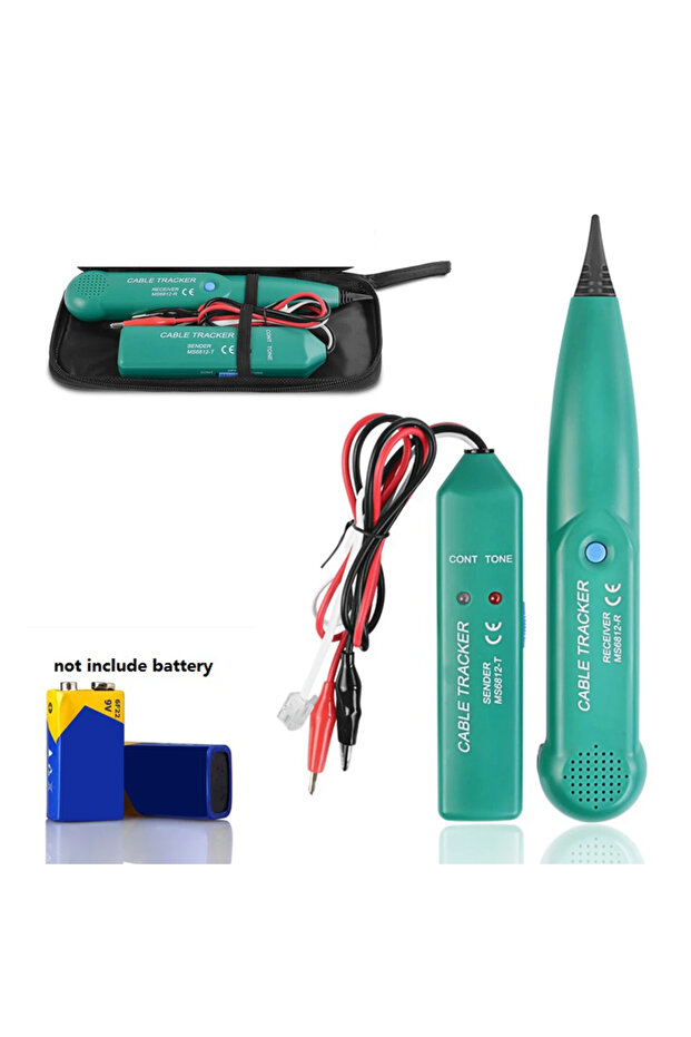 YELLOW MS6818 Professional LCD Cable Tester Wire Tracker Metal Pipe Locator Detector Line Fin