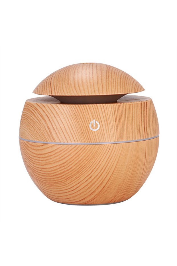 Khaki Humidifier Electric Air Aroma Diffuser Wood Ultrasonic Air Humidifier Essential Oil Aromathera