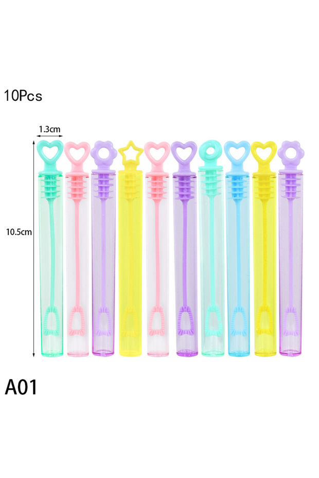 Bubble tube 10Pcs Mini Bubble Tube Toys Heart Wand Tube Empty Bubble Soap Bottle Wedding Gifts For G