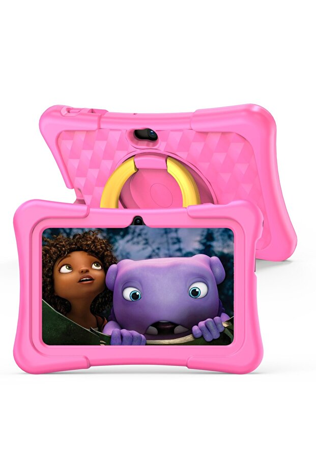 US PINK PRITOM Tablet for Kids 7 Inch Android 13 32 GB WiFi Bluetooth Dual Camera Educational Softwa