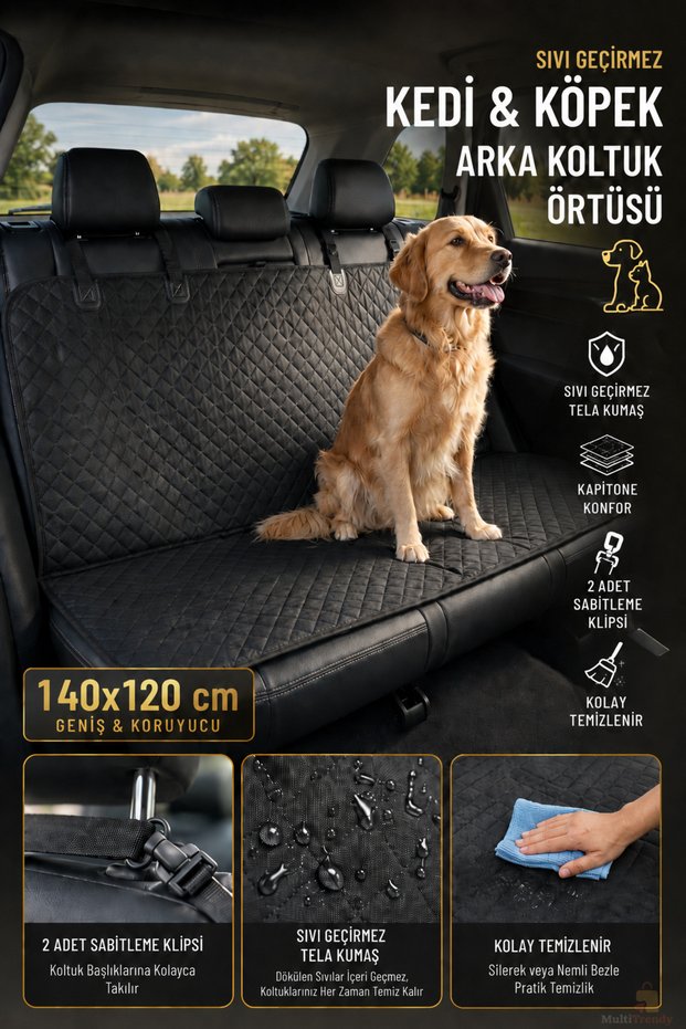 Cat and Dog Pet Car Back Seat Cover Liquid Proof Case
