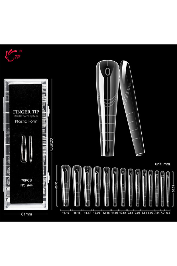 O-70pcs-box TP 70pcs/140pcs Clear Nail Dual Form Full Cover Nail Extension System Quick Building Gel