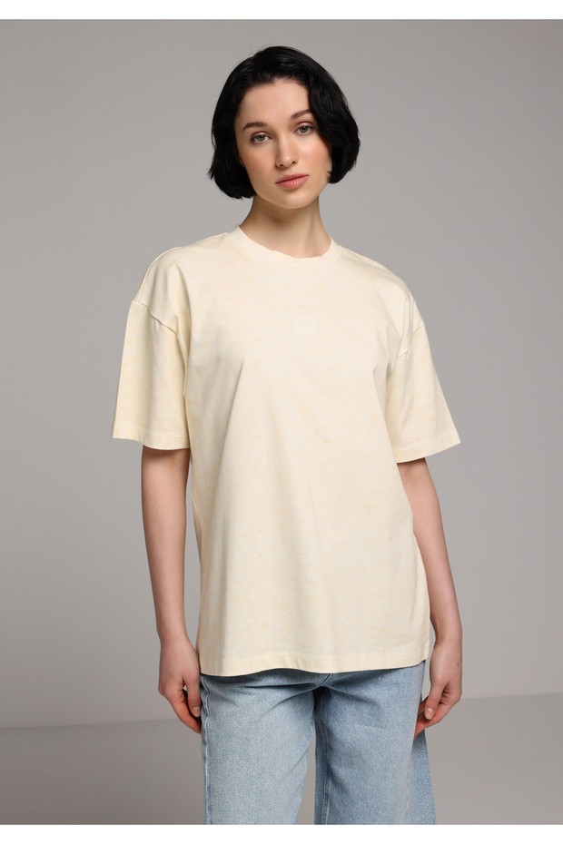 Relax Fit Round Neck Plain Women's Sari Short Sleeve T-Shirt