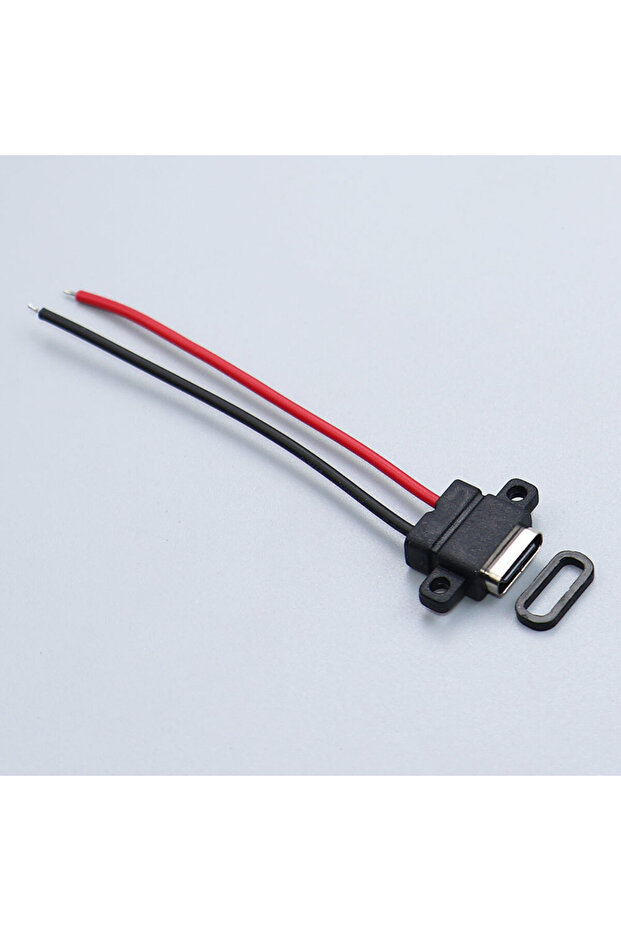 5PCS A 2/5/10pcs Type C 2 Pin Waterproof Female USB C Socket With Screw Hole Fast Charge Charging In