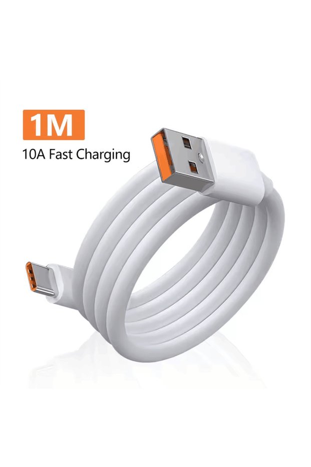 1M 120W Type C Cable 10A Fast Charging Phone Charger Data Cord For Huawei Mate 40 50 Honor Samsung X