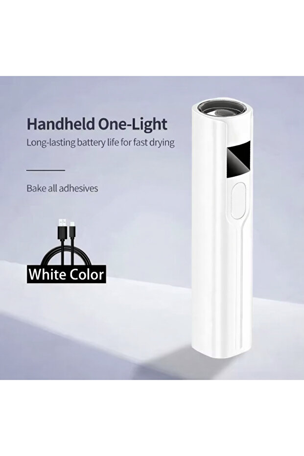 365nm White Rechargeable Mini UV LED Nail Lamp with Smart Display Portable Fast-Drying Nail Dryer St