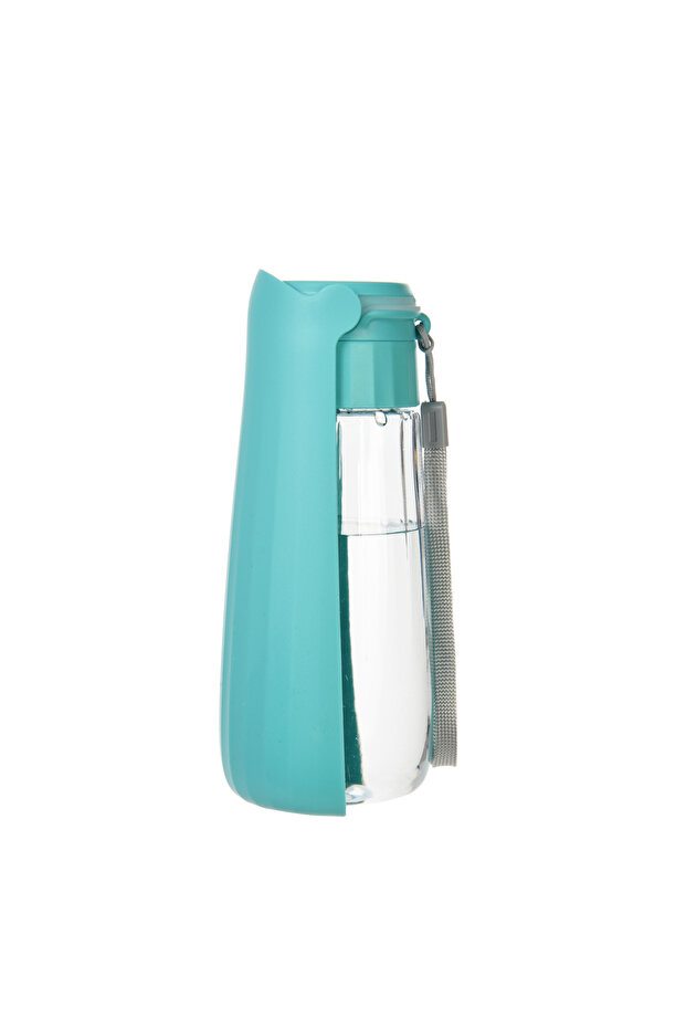 Turquoise Portable Large Dog Water Bottle Outdoor Travel Walking Foldable Drinking Dispenser for Sma