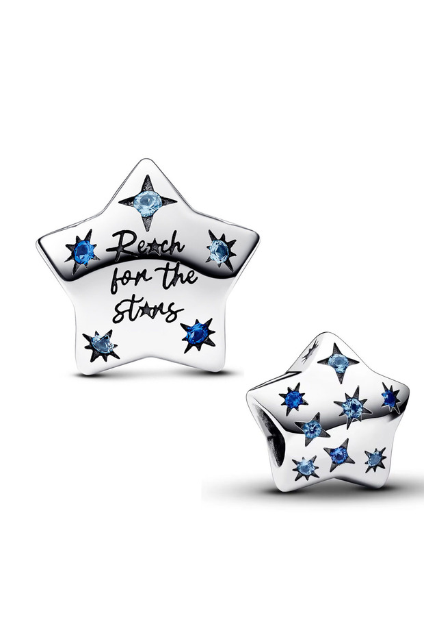 AMC012159 Original 925 Sterling Silver Colorful Charms Sun Moon and Star Beads Earrings Pendants Fit