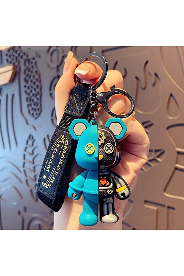 1 Mechanical Bear Keychain Pendant Figure Cartoon Keychain Pendant