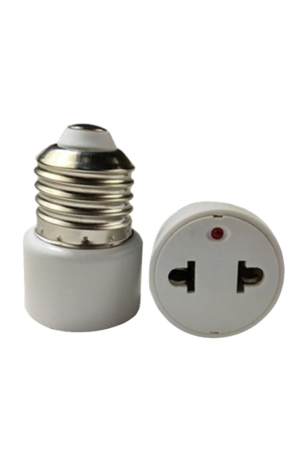 APWIKOGER E27 to EU Plug Connector E26/E27 Lamp Holder Converter Flame Retardant EU/US Polarized Lig