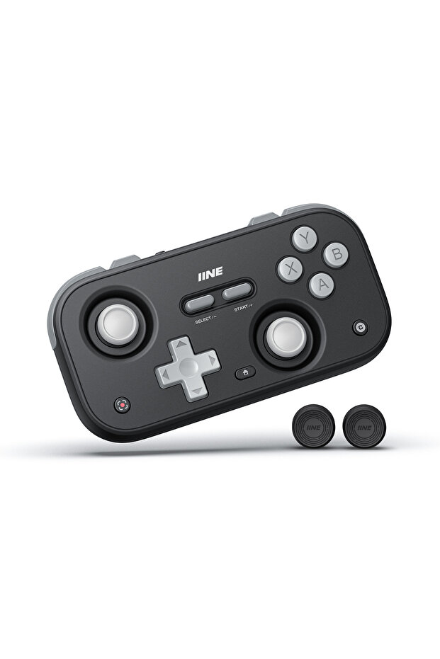 وحدة تحكم ألعاب ريترو صغيرة الحجم IINE باللون الأسود (تخطيط الكمبيوتر الشخصي) لـ Switch2/PC/iOS/Android مع عصا تحكم هول