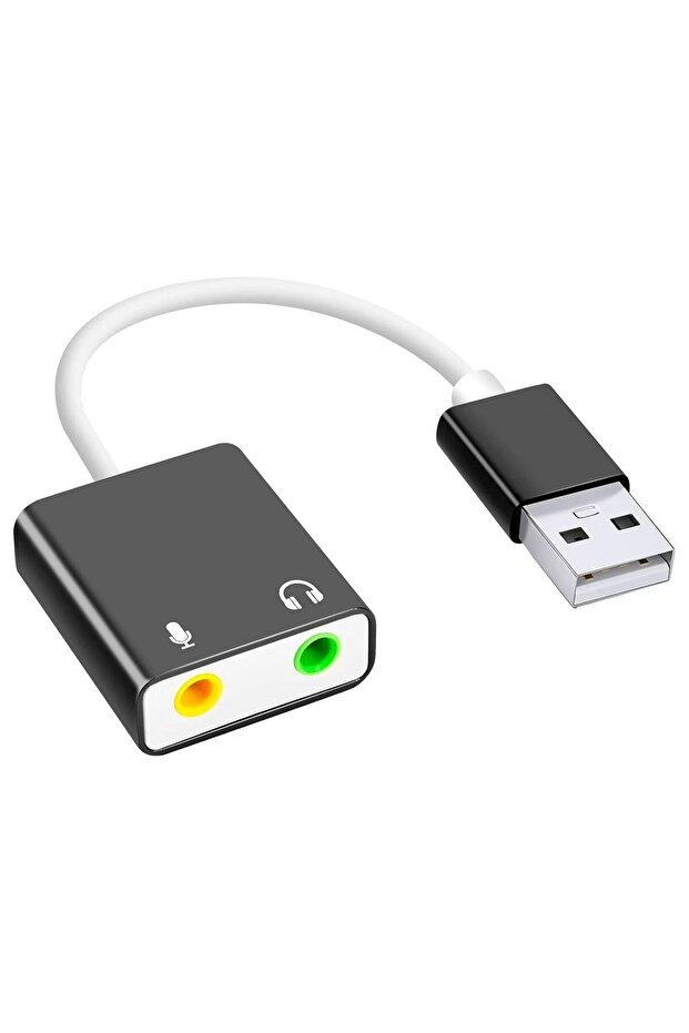Black USB USB Type C Type-C External Sound Card Adapter Audio Card USB-C to Jack 3.5mm Earphone Micp