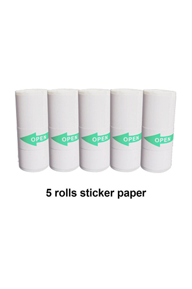 5pcs Sticker Papers Mini Printer Portable Bluetooth Wireless Smart Label Thermal Portable Printers S