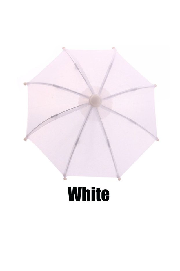 white New Style Colorful Plastic Mini Umbrella Rain Gear Toy Umbrella Baby Toy Girl Gift Doll Embell