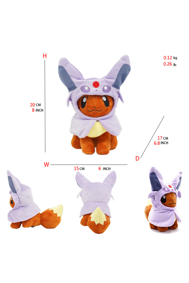 Espeon Eevee Cos Umbreon Espeon Jolteon Flareon Glaceon Vaporeon Sylveon Leafeon Plush Toy Stuffed S