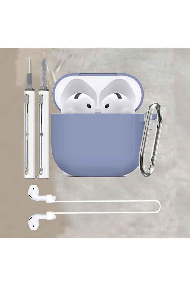 For airpods 4 Dim Gray Silicone Earphone Case For AirPods 4 Case Wireless Headphones Earbuds Case w