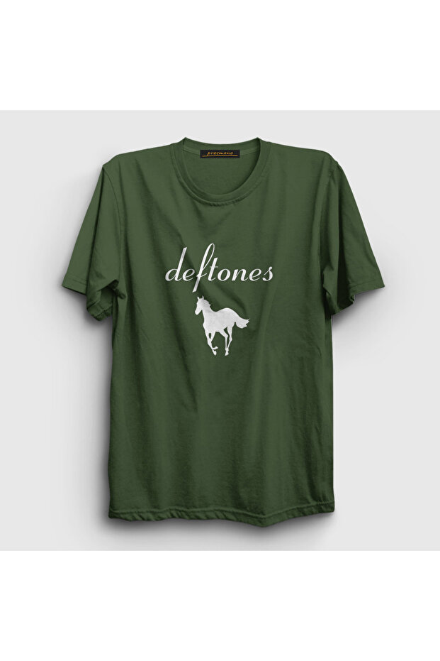 Unisex Khaki Horse Deftones T-Shirt 380650Tt