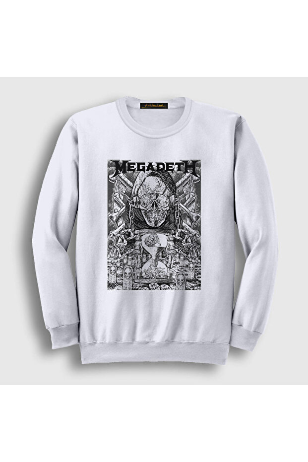 سويت شيرت أبيض للجنسين من Time Megadeth 66202tt