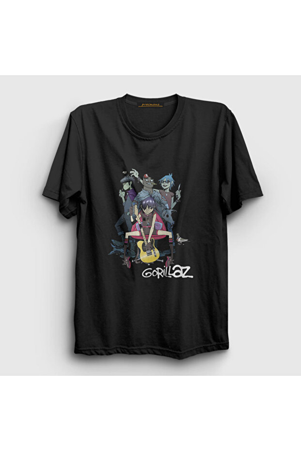 Unisex Black Band Gorillaz T-shirt 54108tt