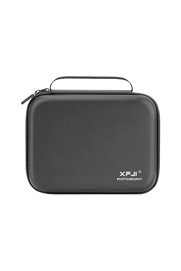 Black XFJI Storage Bag Case PU Leather Drop-resistant Hard Shell Handbag for Find X9/9 Pro Photogr.