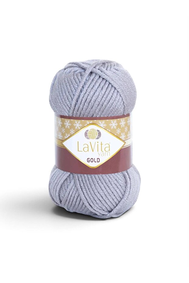 Gold Hand Knitting Yarn 100% Acrylic 100Gr (2771 Gray)