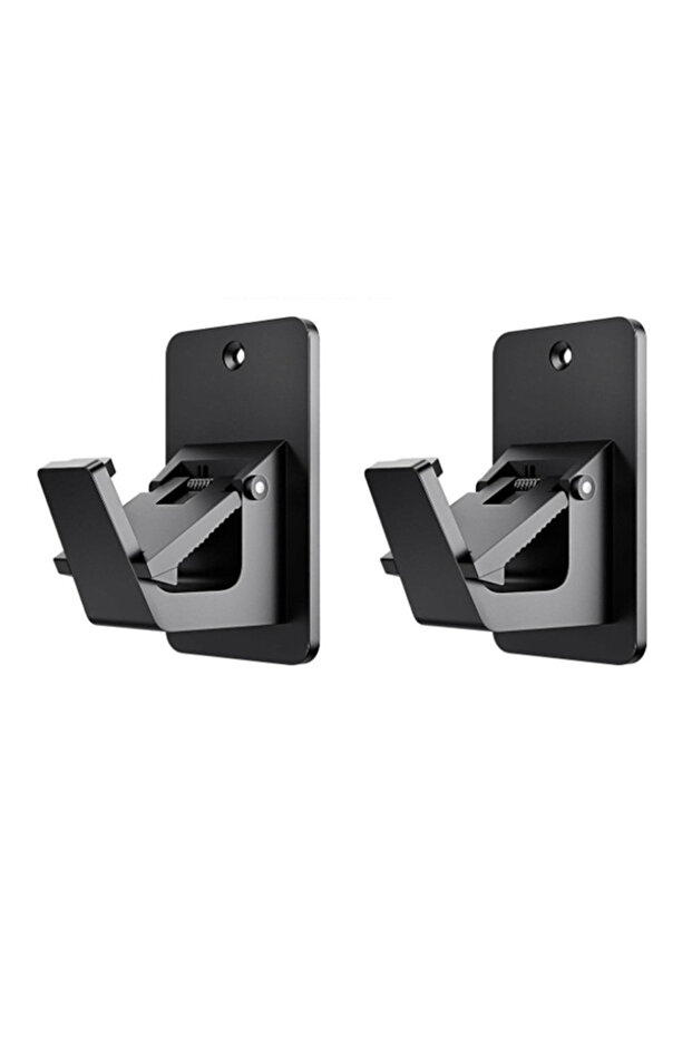 black Adhesive No Drill Curtain Rod Brackets - Heavy Duty 30LB Holders for Bathroom Bedroom Kitchen,