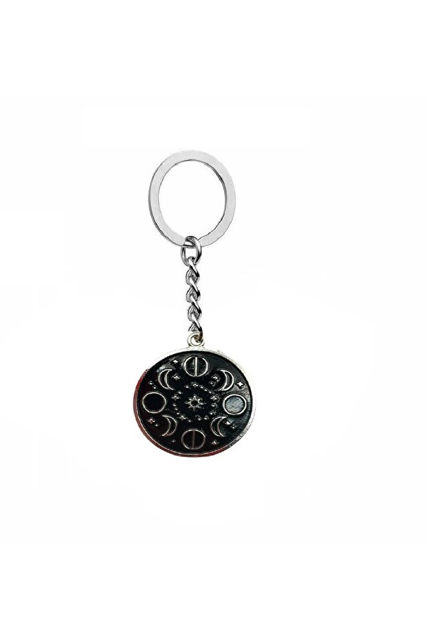 Unisex Keychain with Moon Phases Figure – Original Accessory with Mystical, Spiritual, and Astronomy Design