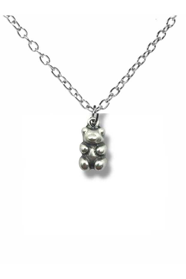 Sweet Bear – Unisex Necklace with Teddy Bear Jelly Figurine (60 cm Chain)