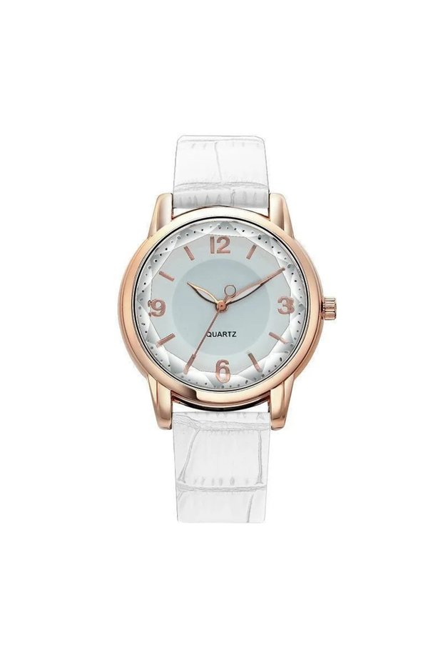 4 Leather Strap Ladies Watch Polygon Glass Luxury Women Clocks Dial Quartz Creative Fashion Quartz W