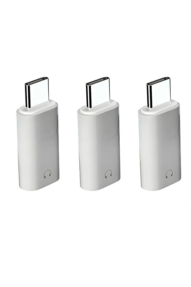 محول صوت أبيض من نوع USB Type C إلى مقبس 3.5 ملم، محول USB C إلى مقبس 3.5 ملم، محول سماعات أذن من النوع C