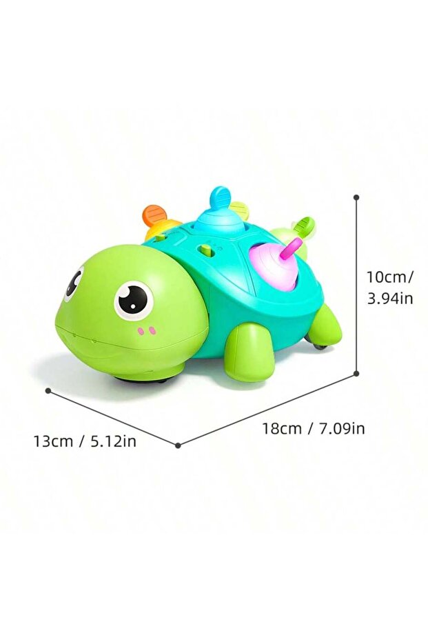 HLX229A Baby Crawling Toy with Sound and Light Turtle, Baby Learning to Crawl Educational Toy, Can C
