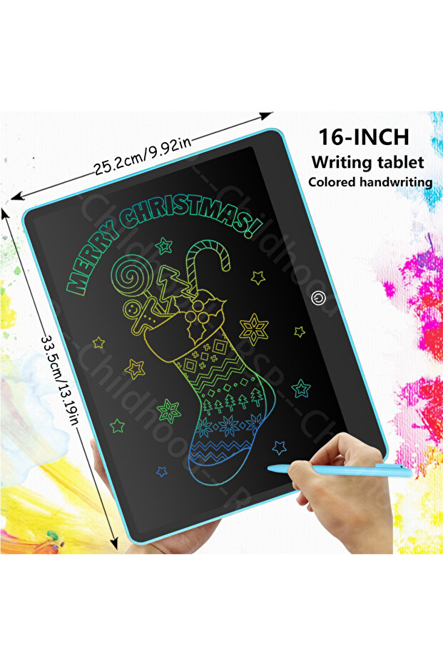 D16 inch light blue 6.5/8.5/10/12/16-Inch LCD Drawing Tablet,Handwriting Pad,Electronic Writing Boar