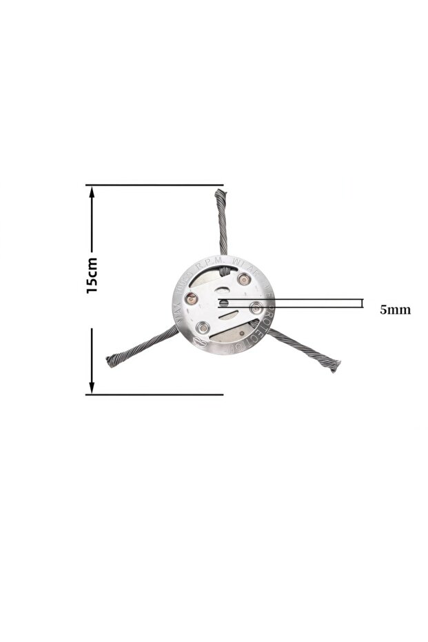 3 head Weed Brush Head Steel Wire Wheel Grass Trimmer Head Removal Moss Rust Lawn Mower Grass Brush