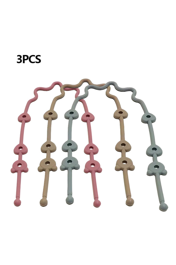 A 3PCS 1/9PCS Silicone Pacifier Anti Drop Chain Baby Toy Teether Anti Drop Rope Baby Pacifier Chain
