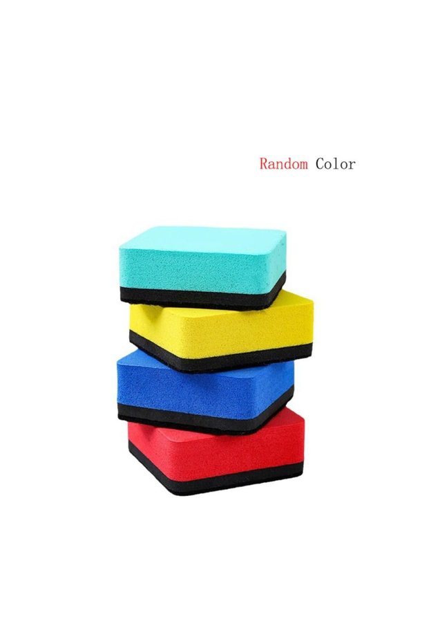 no magnetic 2pcs EVA Felt Whiteboard Eraser Office Supplies Dual -color Magnetic Marker Cleaner Squa