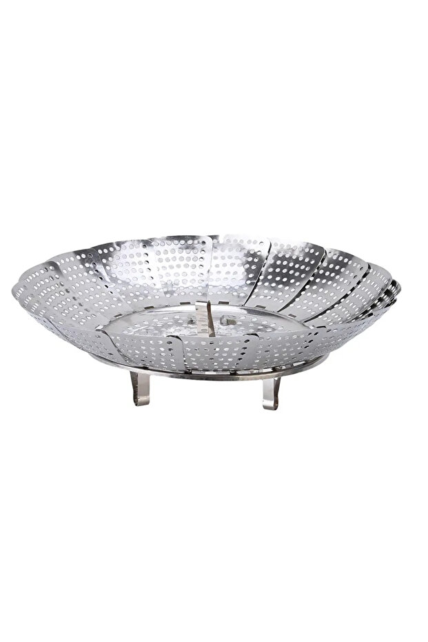 Size s 21cm Silver Stainless Steel Retractable Folding Steamer Plate Multifunctional Food Steamer Ve