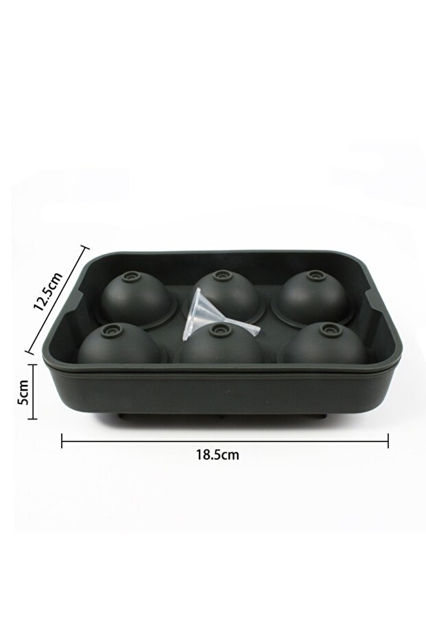 Circle Silicone Ice Cube Tray, Large Round Ice Cubes and Square Ice Cubes, BPA-Free, Reusable, with