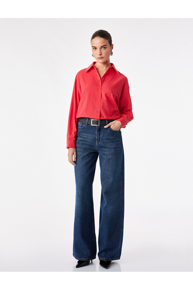 Cotton Regular Fit Buttoned Long Sleeve Shirt