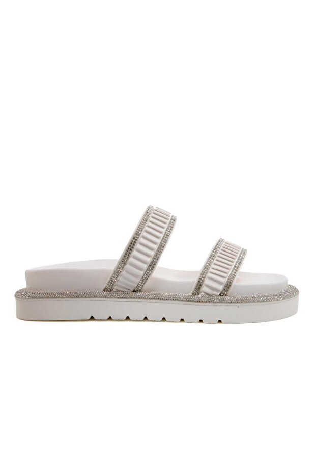 261-7043 White Women's Slippers