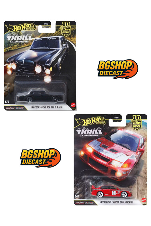 Thrill Climbers - Mercedes-Benz 300 Sel 6.8 Amg - Mitsubishi Lancer Evo Vi (2-Piece Set)