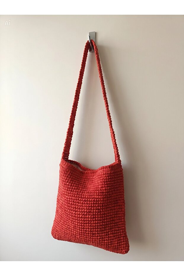 Hand Knitted Bohemian Shoulder Bag - Stylish and Functional Design