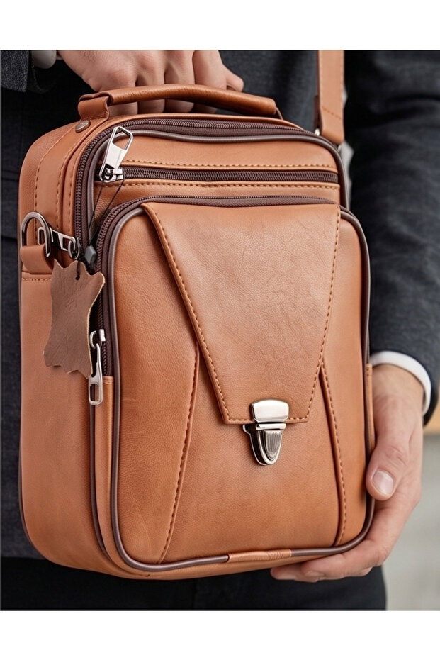 Genuine Leather Men's Handbag, Shoulder Bag, Crossbody Bag, Briefcase