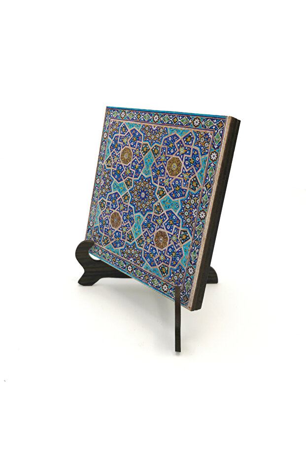 طاولة مكتبية من الخشب المضغوط (MDF) مطبوعة بتصميم مسجد الجمعة الصيني (إيران) مقاس 10×10 KD-50