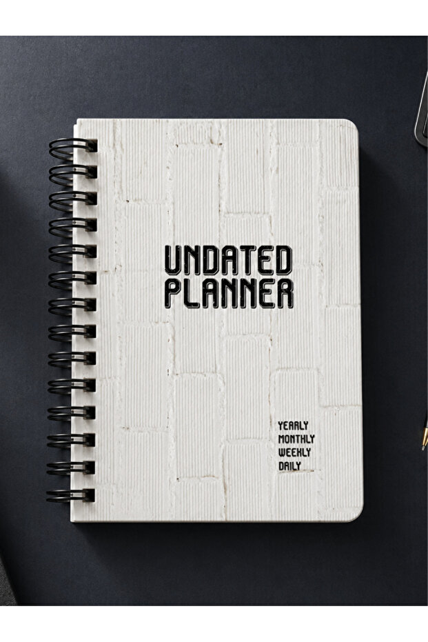 Undated Yearly Planner Hybrid Agenda - Year - Month - Week - Day - Hybrid Planner