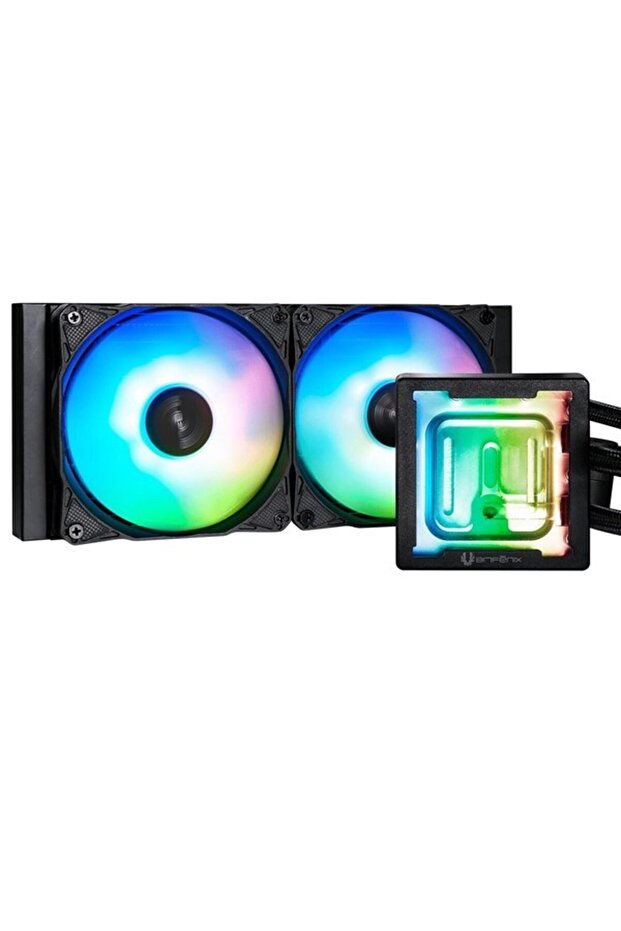 مروحة معالج 240 مم CUBE 240 AIO-240-BB27A-RP ARGB مبردة بالسائل AM5-1700p