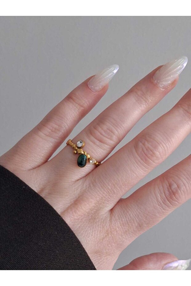 Drop Stone Ring Adjustable
