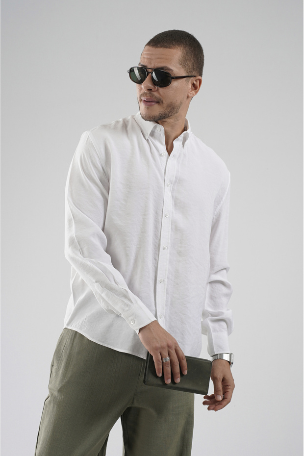 Trend Biz Regular Fit Modal Fabric Plain Men's Shirt